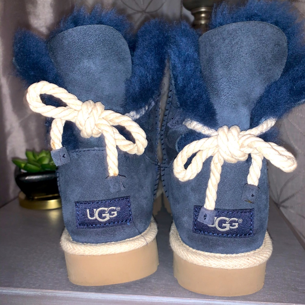 Navy Blue Selene Rope Bailey Bow Uggs